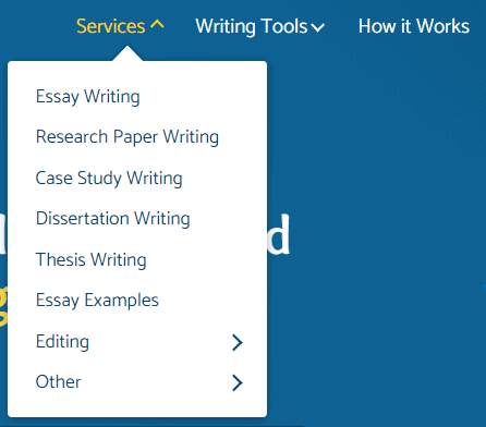 Types of services at PapersOwl