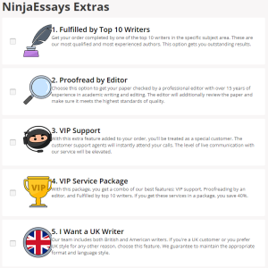 Extra features at Ninjaessays