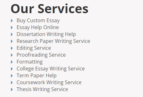 Types of services at Ninjaessays